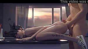 Isot tissit ja sensuroimaton hauskaa 3D Overwatch -hentai-videolla