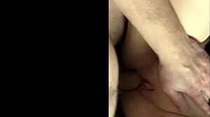 Amateur couple's passionate fuck session captured at home