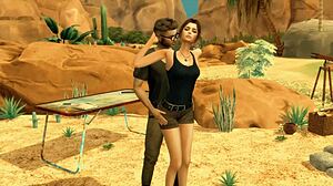Parodi på Tomb Raider i Sims 4 med egyptiske fallos af skæbne