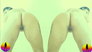 Vídeo promocional de uma dançarina brasileira do ventre empregada em um estúdio pornô