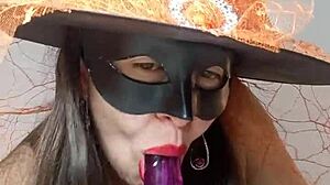 My neighbor's Halloween witch fetish takes a steamy turn with her amateur videos